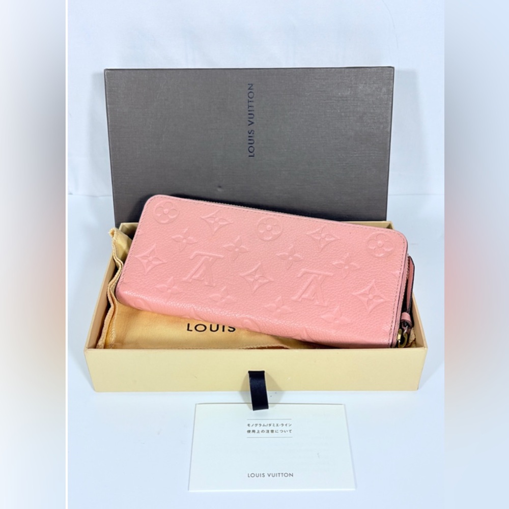 Louis Vuitton Zippy Wallet Empreinte Pink